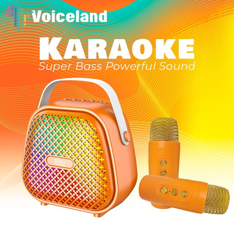BIG SALE SUPER BASSSpeaker Bluetooth Karaoke 2 Mic Wireless Tanpa Kabel Super Bass Mainan Anak-anak 