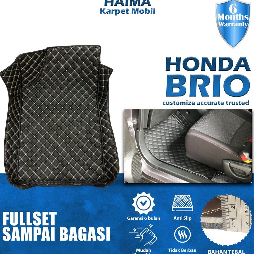 Karpet Mobil Haima Honda Brio 2011-2016 Dan 2017-Now Fullset Sampai Bagasi