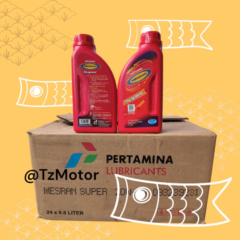 Oli Mesran super... 800 ml 20 W - 50 sae...1 dus isi 24 btl.