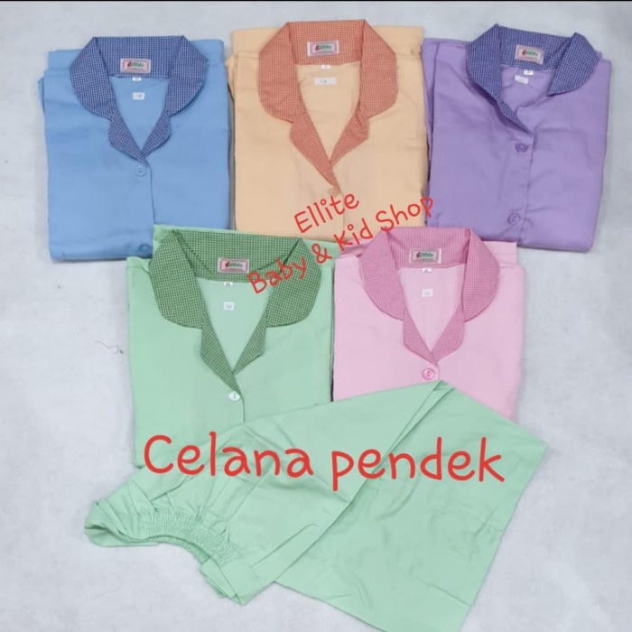 Baju Seragam Suster / Baby Sitter / Nanny - Baju Pendek Celana Pendek