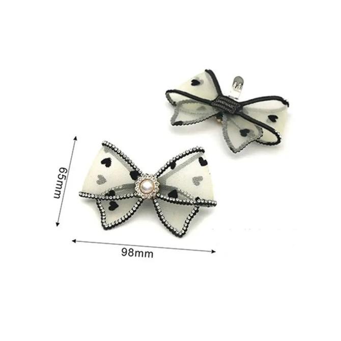 Aksesoris Hiasan Sepatu Wanita Pita Putih White Shoes Clip Klip