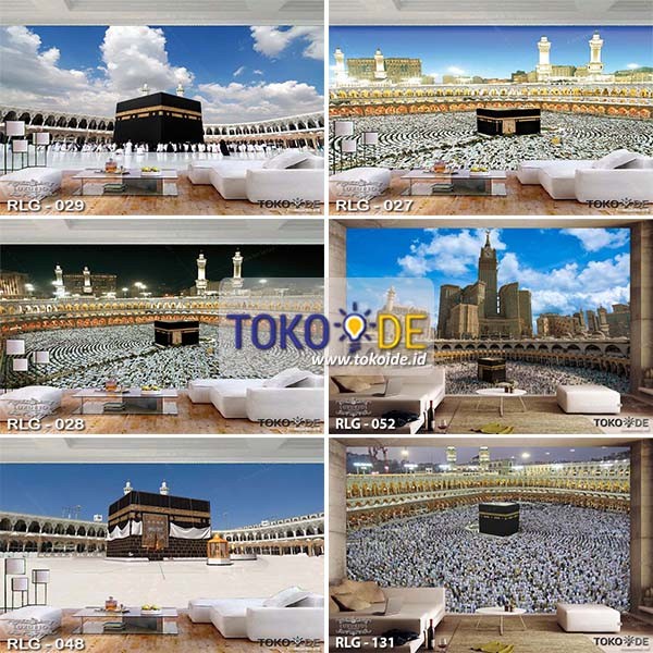 Promo 3D Wallpaper Custom Walpaper Kabah Sticker Stiker Dinding Mekah Kaabah