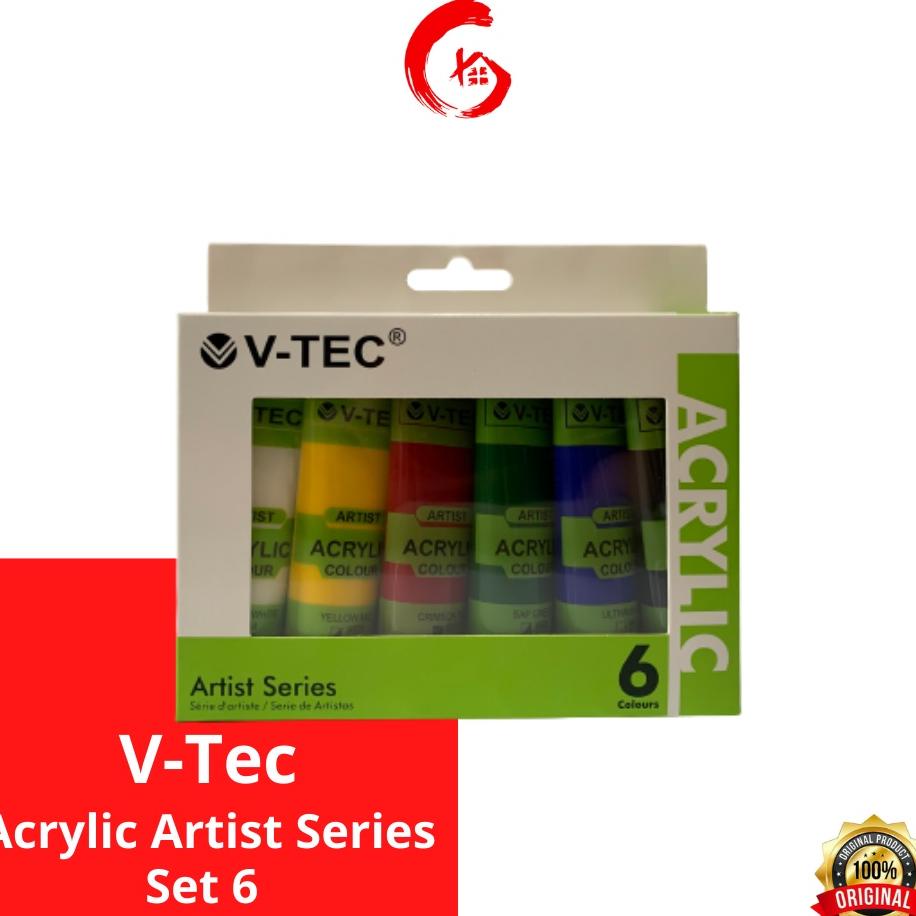 

V-Tec Acrylic Artist Series / Cat Akrilik Set 6 X 35Ml