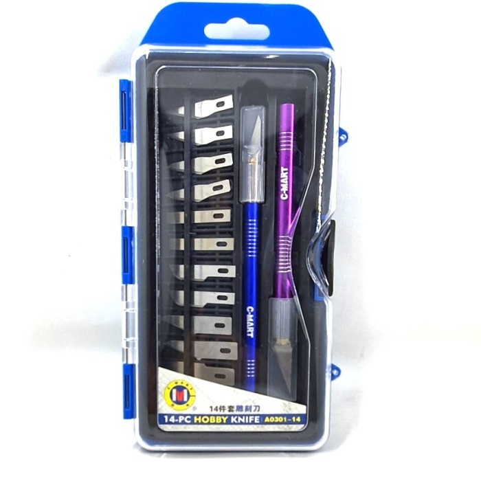 

Cmart Cutter Pisau Ukir Hobby Knife Set 14 Pcs Sk5 Mini Kit