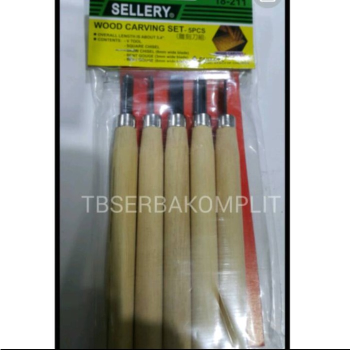 

Pahat Ukir Sellery Wood Carving Set 5Pcs