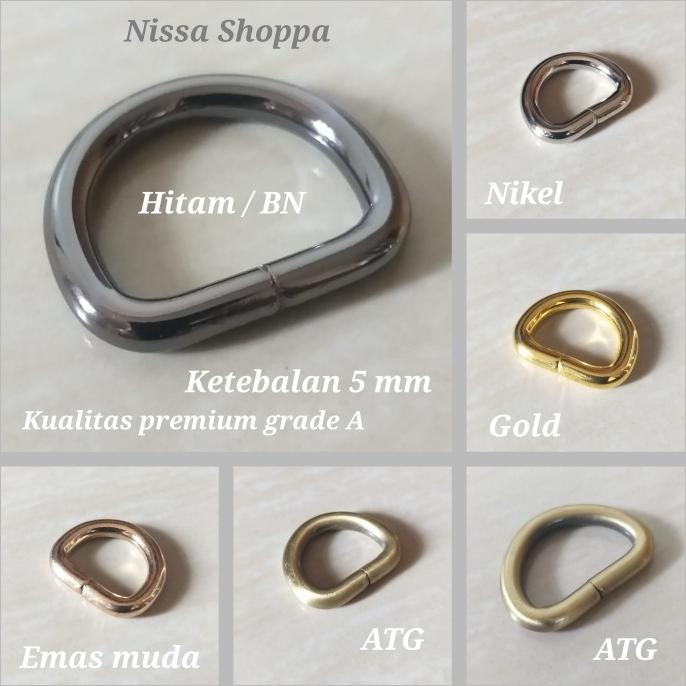 

Ring D ring tas 2,5 dan 2 cm kualitas premium kuat tebal & anti karat