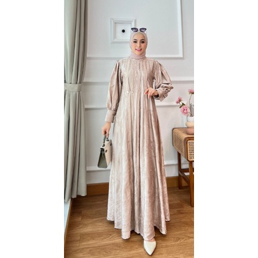 Zahira1808 Vahira 4 Gamis Bahan Armani Silk Bordir Gamis Muslim Syari
