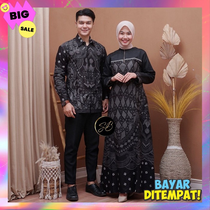 Gamis Couple Pasangan Terbaru 2024 Lebaran Cauple Ramadhan Dress Setelan Suami Istri Kapel Muslim Ay