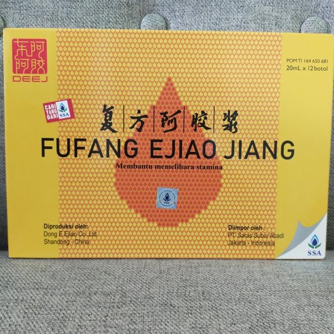 

Fu Fang Ejiao Jiang original (obat herbal penambah darah) isi 12 botol