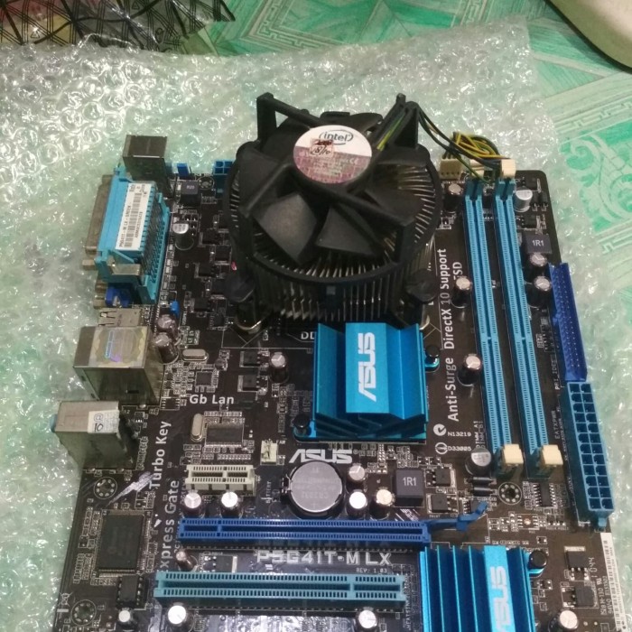 Paketan Mobo asus G41T MLX ddr3 ples procesor core2 duo 7400 ready
