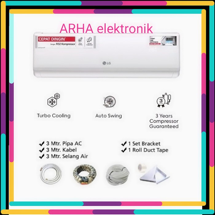 Ac Lg 1/2 Pk Hercules Mini 05Tn Low Watt +Pasang Dan Instalasi Ready
