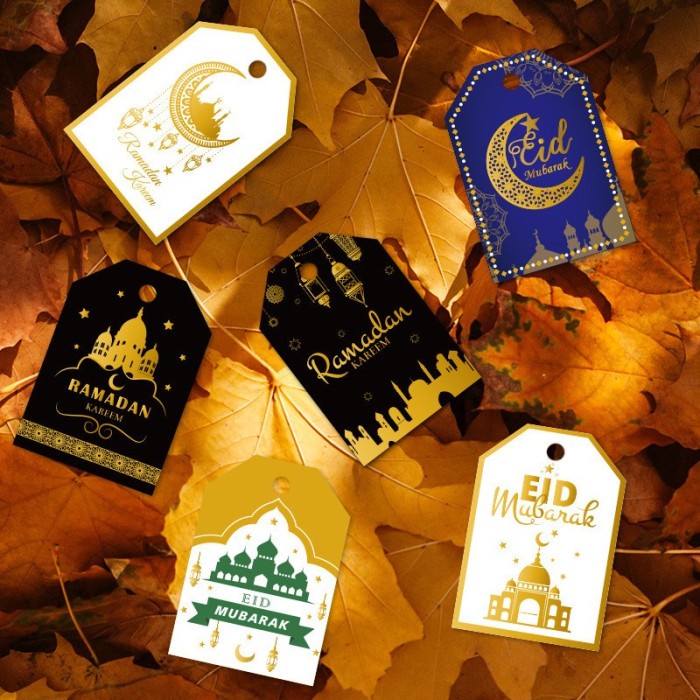 

Open DS] DY PACK 48PCS HANG TAG LEBARAN EID MUBARAK /TAG LABEL + TALI