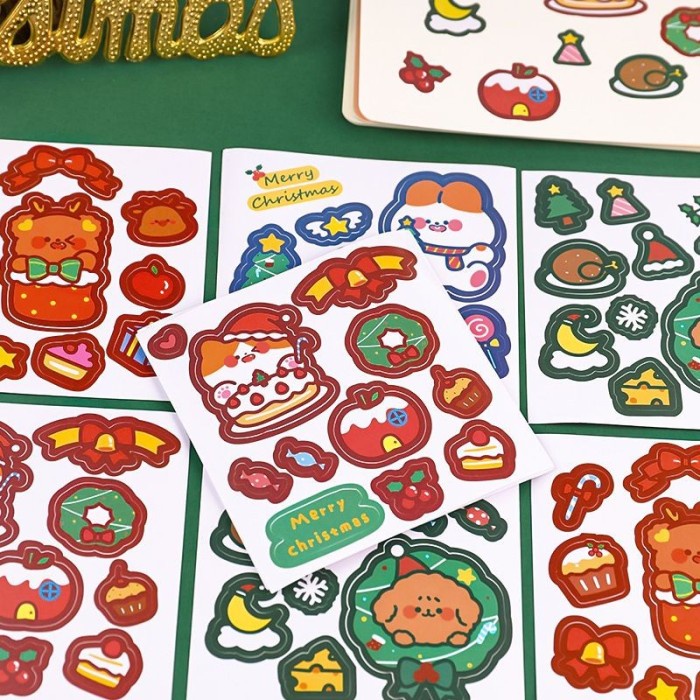 

.........] STICKER MOTIF KARTUN AESTHETIC NATAL DEKORASI X'MAS