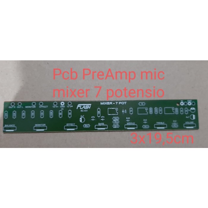 ((((()paling dicari] PCB Pre Amplifier Mic Mixer 7 Potensio PCB Flash Mixer 7 pot