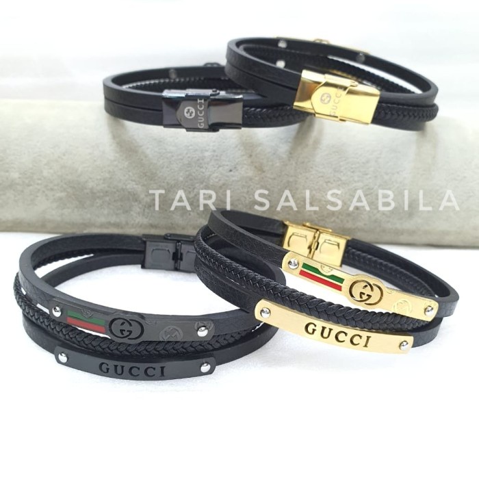 Gelang - Gelang Kulit Pria Gc Super Keren Popular