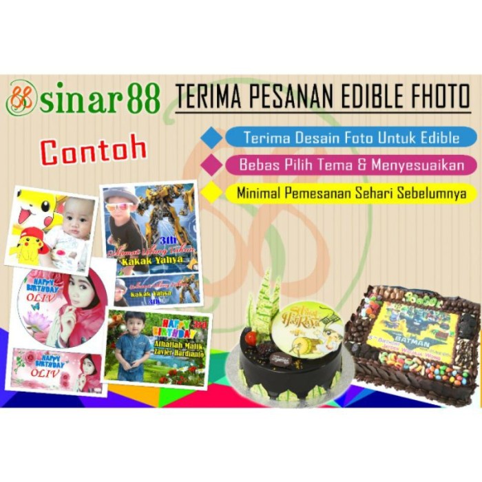 

+++++] Edible Print untuk hiasan cake (Food Grade)