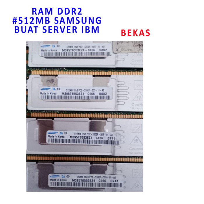 MEMORY RAM EX IBM X3400 DDR2 512MB BUAT SERVER MERK SAMSUNG