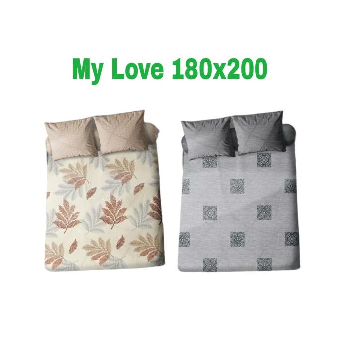 Sprei My Love 180x200 Motif Tinggi 30 Cm
