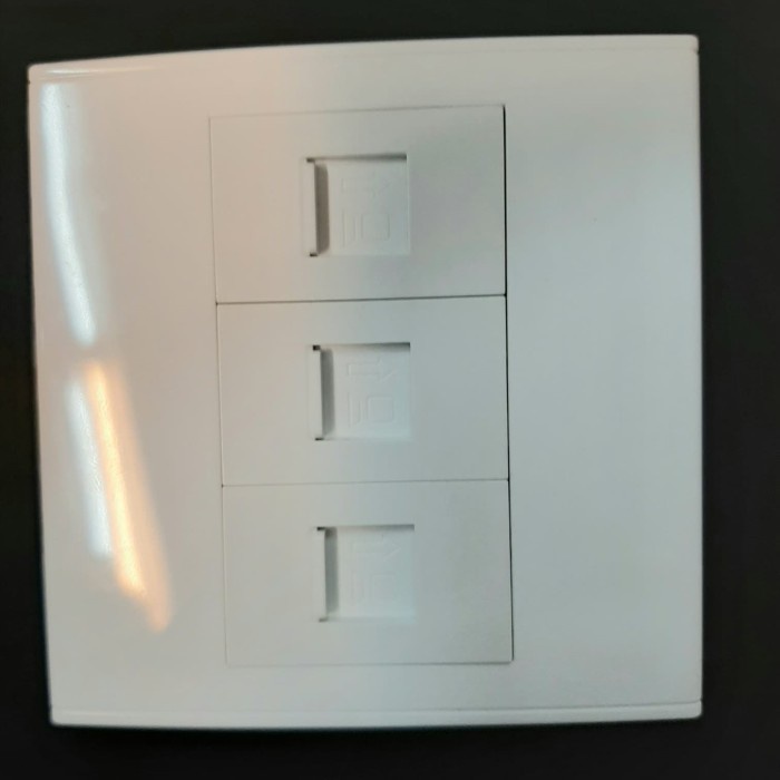 FACEPLATE SOCKET RJ45 CAT6 ISI 3