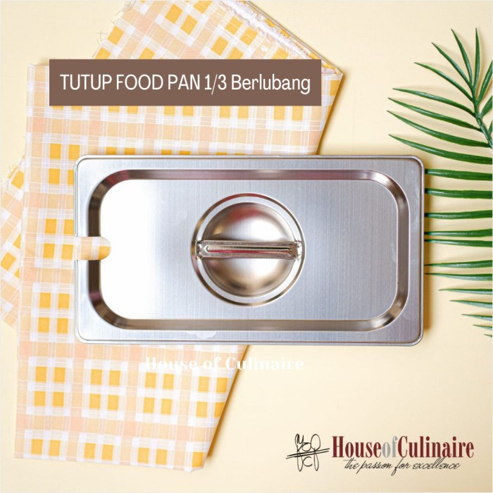 +++++] Tutup Food Pan Stainless Berlubang 1/3 Tutup Gastronom Pan