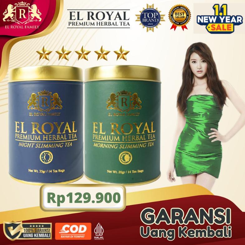 

Ready El Royal Premium Tea / Teh Pelangsing Siang & Malam (1 paket) - BPOM 100% ORIGINAL