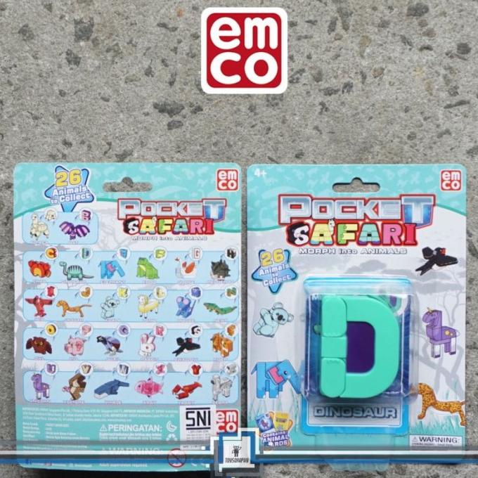 Emco Pocket Safari DINOSAUR Letter D Morphers Transformer Robot Animal