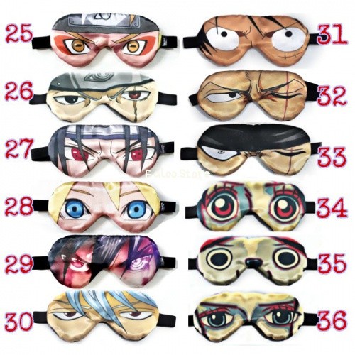 Terbaru Sleep Mask / Penutup Mata / Kacamata Tidur Anime Karakter 033 Promo Terlaris