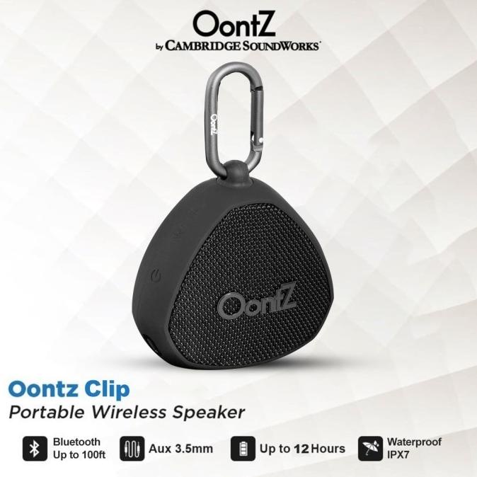 Oontz Speaker Clip Portable Bluetooth Speaker Integrated Carabiner Amoreedipsy