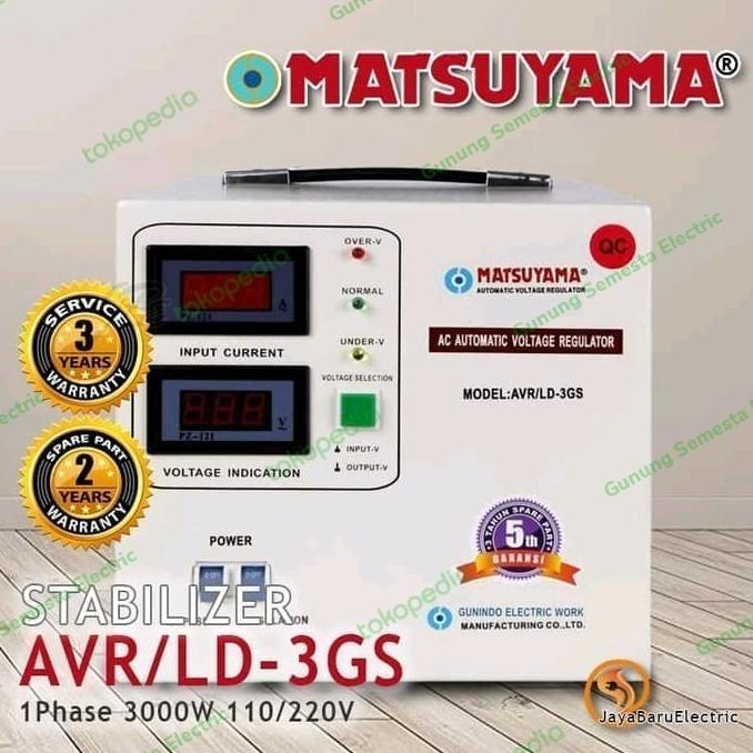 Stabilizer Stavol Avr Matsuyama Stavolt 3000 Watt 3Kva Avr/L-3Gs