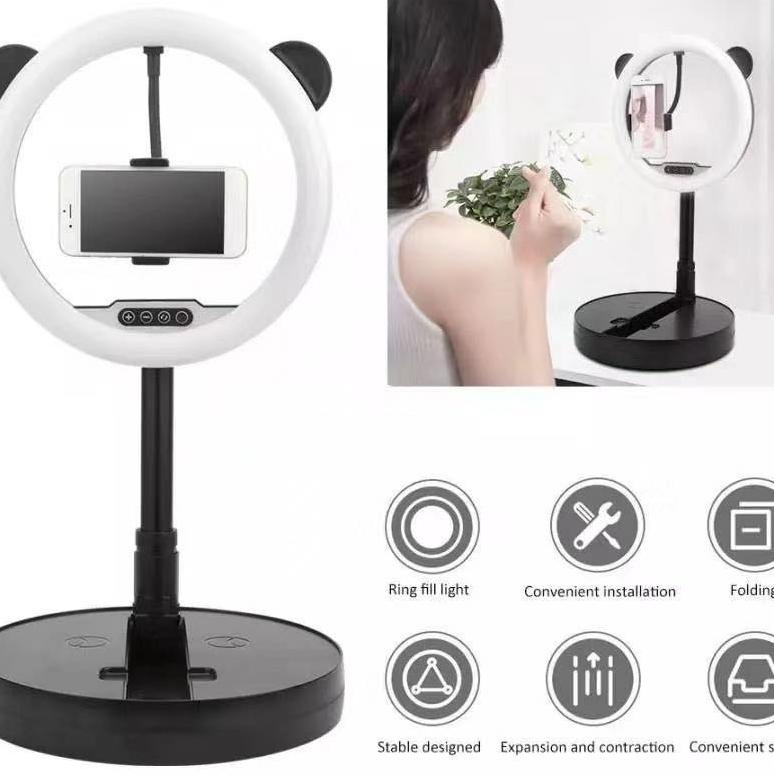 Lampu Ring Light Make Up Led Ring Light 32Cm Portabel G2 Color Tinggi 1.6M