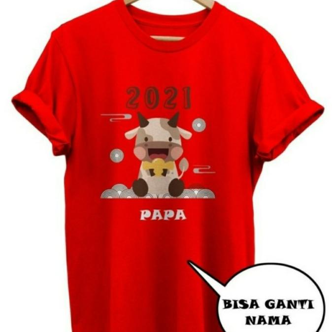Terlaris Kaos Imlek 2021 - Baju Imlek Tahun Kerbau 2021 - Tshirt Imlek 2021 Pengiriman Cepat
