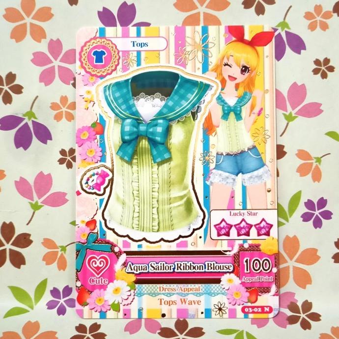 aqua sailor ribbon blouse tops ichigo normal 03-02 N aikatsu versi 3