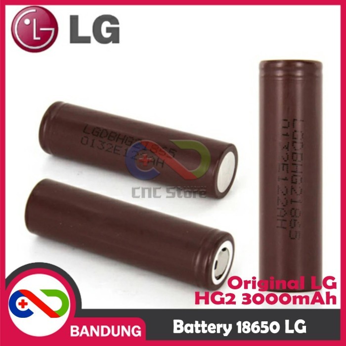 BATERAI 18650 ORIGINAL LG HG2 18650 3000Mah BATTERY REAL CAPASITY