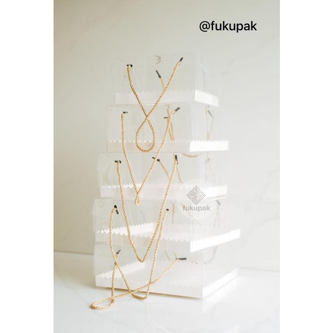 best seller] Box Mika Tali Tinggi 10 cm (20pcs) kotak transparan dus mika kue nasi