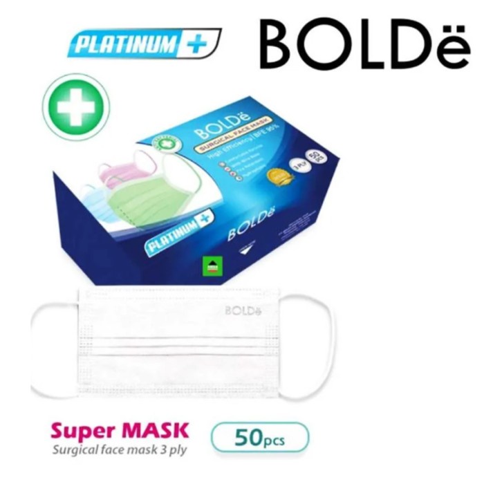 Bolde Surgical Mask Masker Medis Isi 50 Pcs