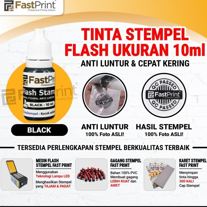 

Tinta Stempel Flash Fast Print Warna Biru (Blue Ink) 10Ml