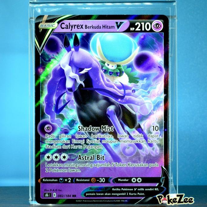 Calyrex Berkuda Hitam V RR - Kartu Pokemon Indonesia TCG