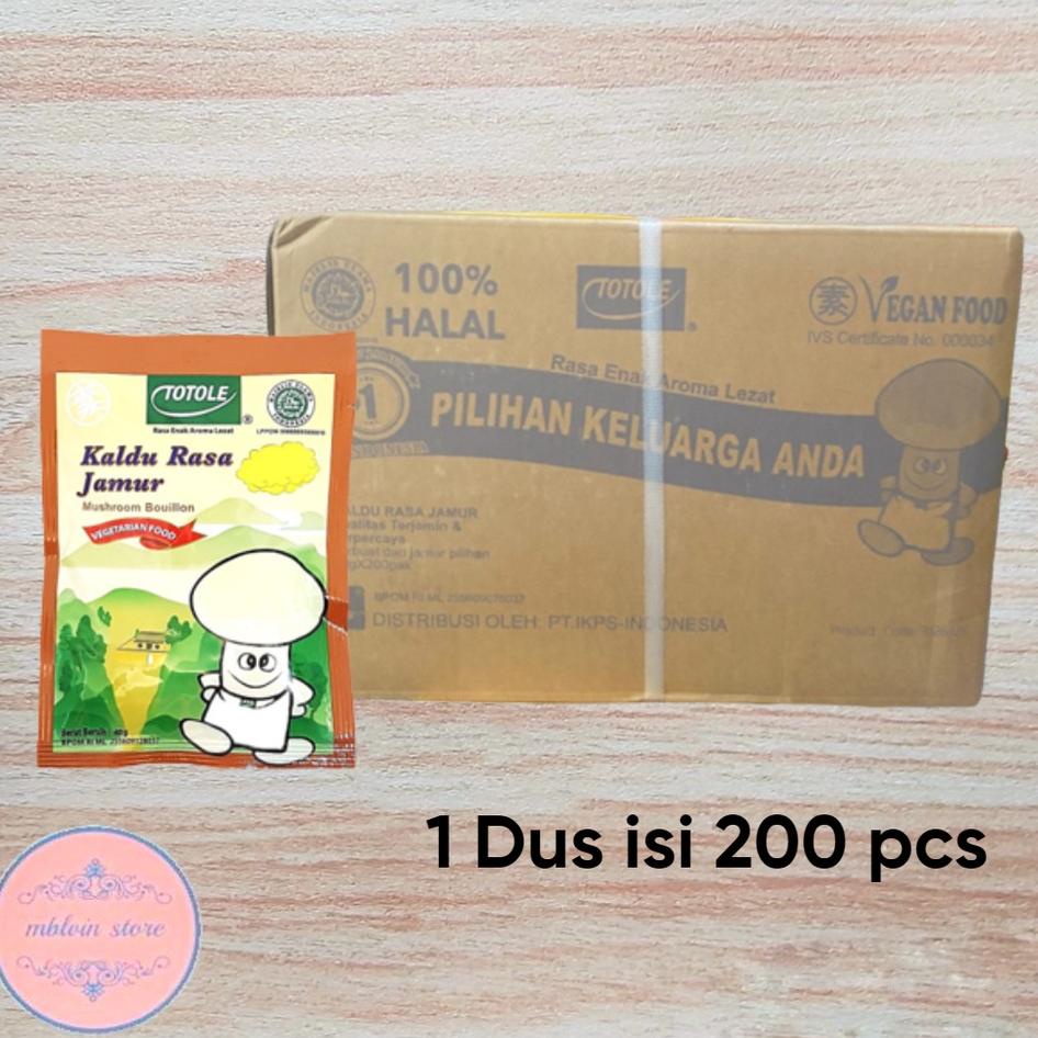 

Totole Kaldu Jamur 40 Gram Dus Isi 200 Pcs