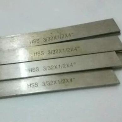 HSS mata pahat bubut HSS rectangular flat cut off blade 3/32x1/2x4"