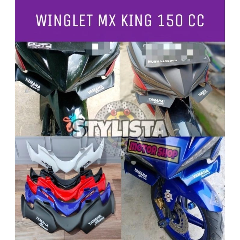 Winglet Mx King 150 Aksesoris Motor - Hitam Berkualitas