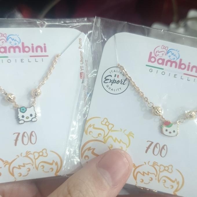 TERBARU KALUNG ANAK BALITA HELLO KITTY EMAS ASLI 700 70% 16K SANRIO 35 CM UBS 