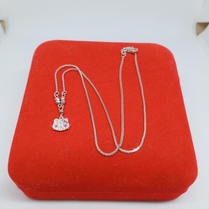 TERBARU KALUNG KOYEK ANAK HELLOKITY PERAK SILVER 925 LAPISAN EMAS PUTIH KL03 