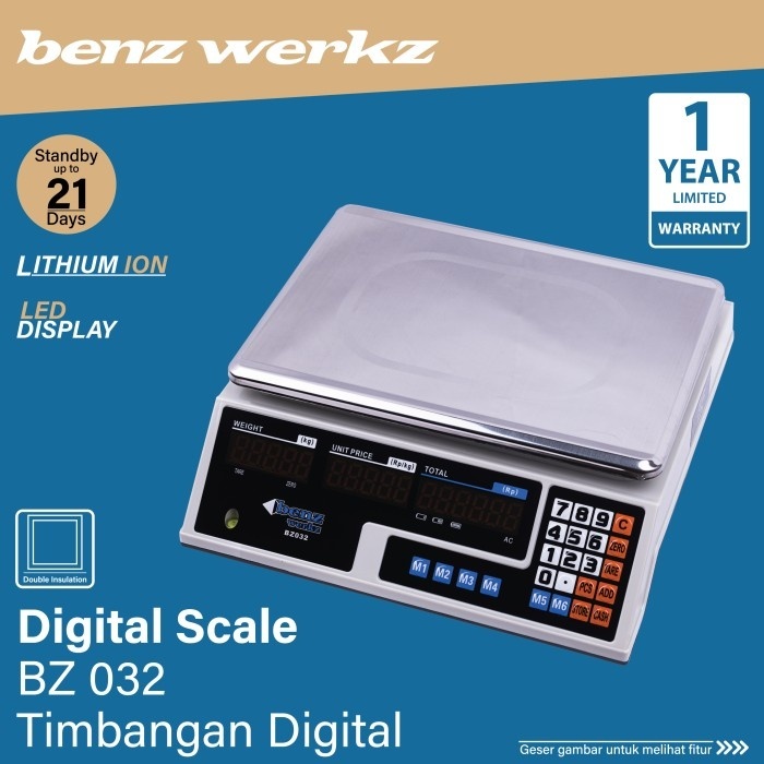 TIMBANGAN DIGITAL 30 KG BZ 032 / DIGITAL SCALE BENZ WERKZ