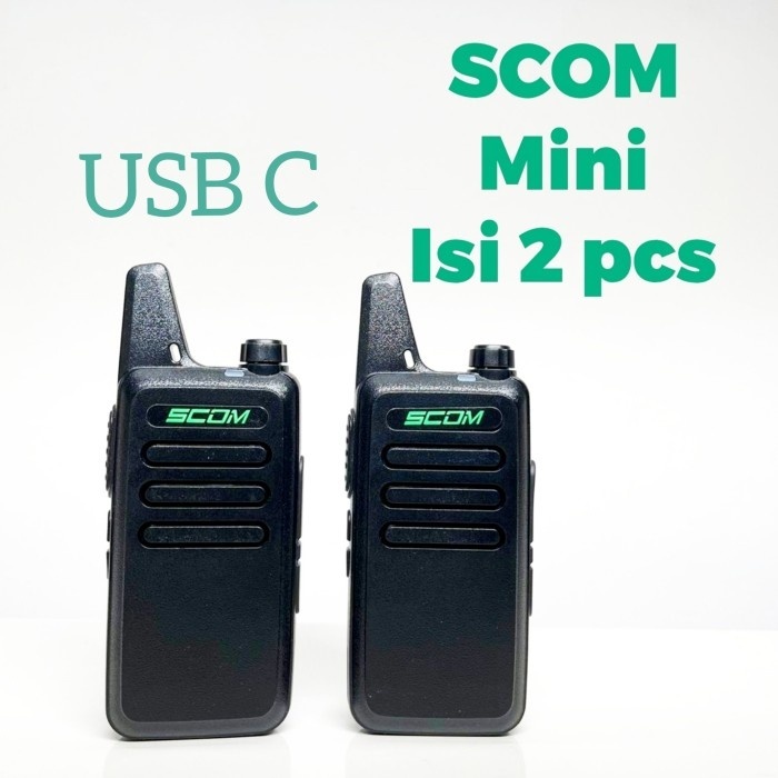 HT MINI SEPASANG ISI 2 PCS WALKIE TALKIE HT SCOM MINI UHF HANDY TALKY