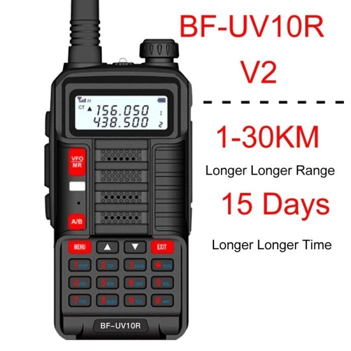 HT BF UV-10R UV10R WALKIE TALKIE UHF VHF RADIO 16W 8800MAH UP TO 30KM