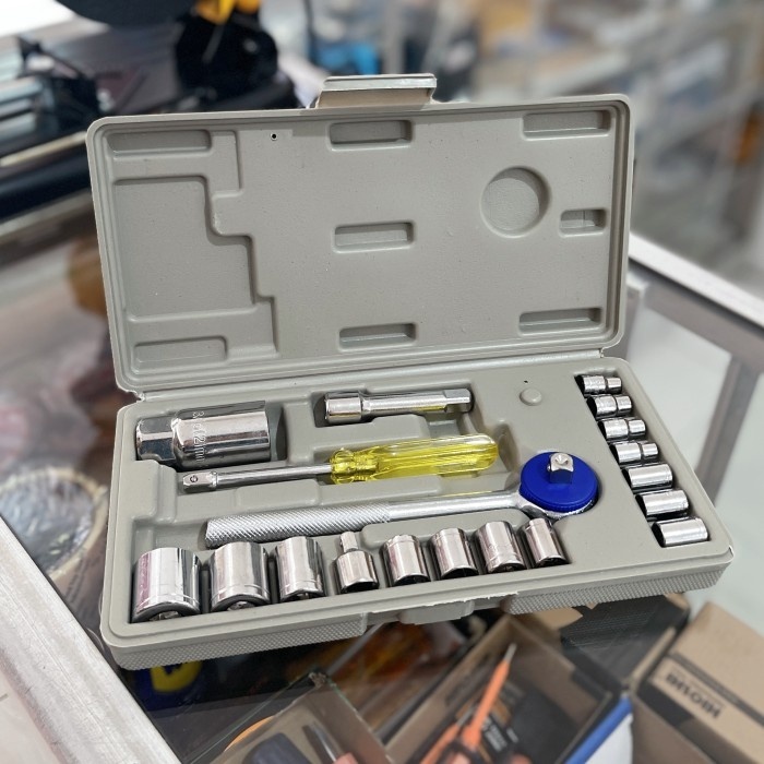 Wow Kunci Sok Sock Set 21 Pcs / Kunci Socket Wrench Set 21 Pcs Vpr Terlaris