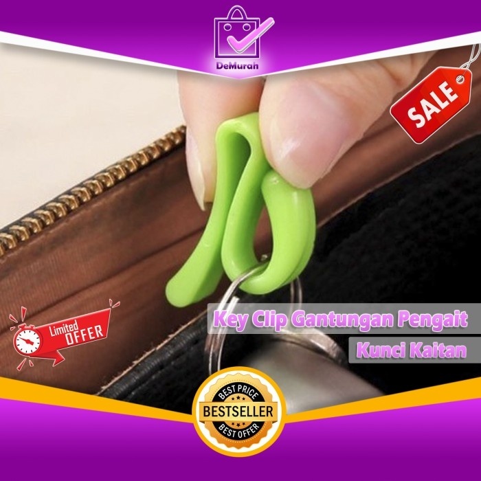 

TERLARIS Key Clip Gantungan Pengait Kunci Kaitan Serbaguna Dompet Tas Dll 0995