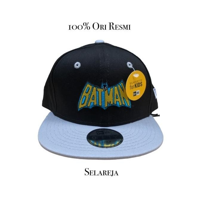 NEW PRODUK TOPI ANAK NEW ERA KIDS 9FIFTY BATMAN BLACK/GREY SNAPBACK 100% ORI 