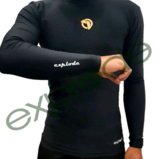 Baju Olahraga Pria Manset Sport Lari Gym Ketat Lengan Panjang