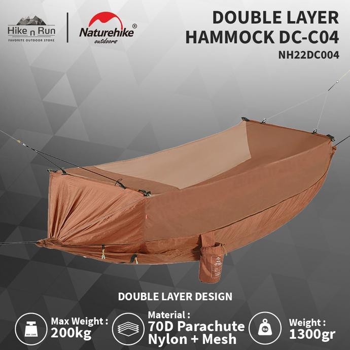 Hammock Single Naturehike DC-C04 NH22DC004 Double Layer Bushcraft